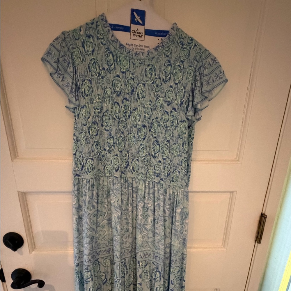 Sail to Sable Blue Floral Dress